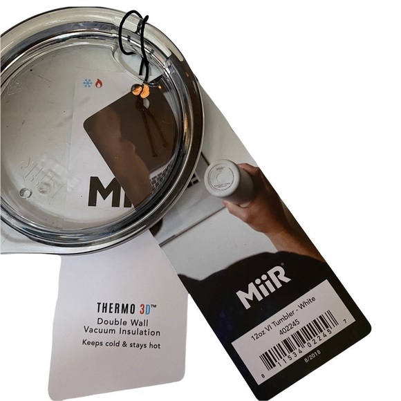 MiiR x Clif VI White Tumbler Vacuum Insulation Cold/Hot 12 oz NWT - Picture 3 of 7